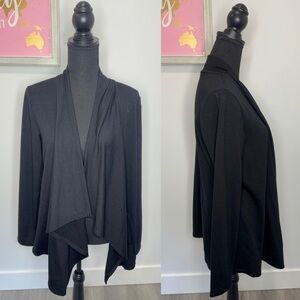 Logo Lounge Black Mid-Weight Long Sleeve Front Open Cardigan (S)